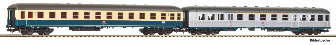 PIKO 28325 - H0 - 2-tlg. Set Personenwagen Silberling, DB, Ep. IV